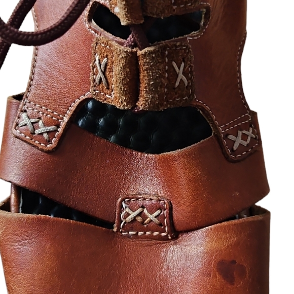 Rieker Leather Sandals Gladiator Leather Lace Up - Picture 7 of 8